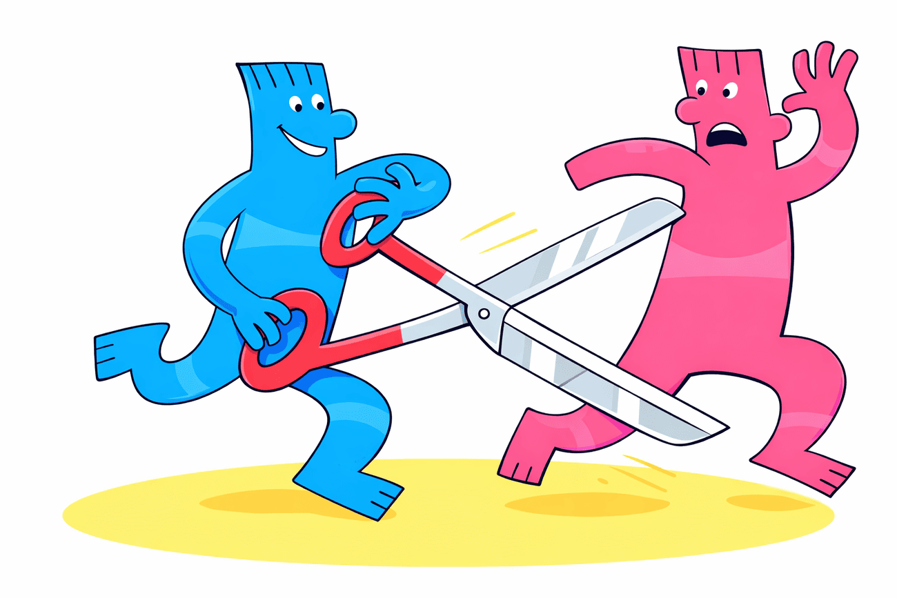 Иллюстрация глагола cut